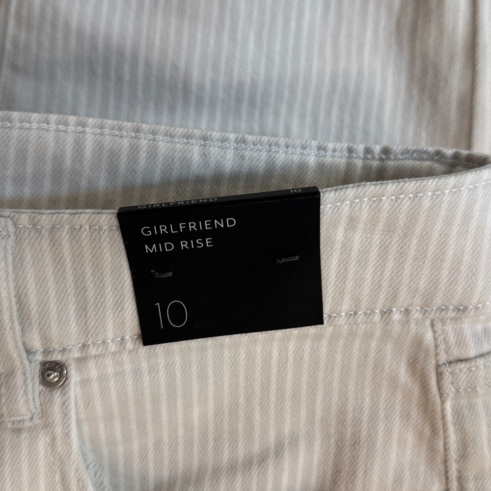 White House Black Market Girlfriend Mid Rise Striped Pants NWT Size 10